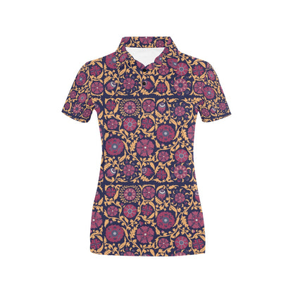 Suzani Print Design LKS303 Women's Polo Shirt