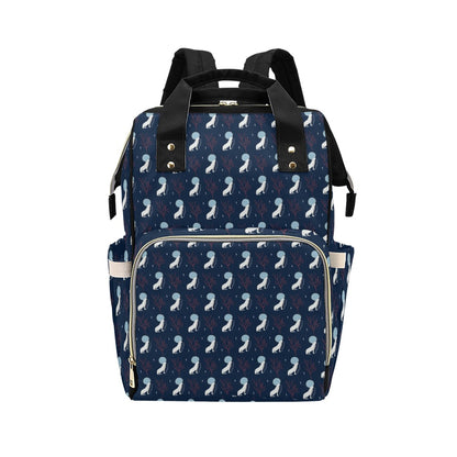 Wolf Moon Print Design LKS304 Diaper Bag Backpack