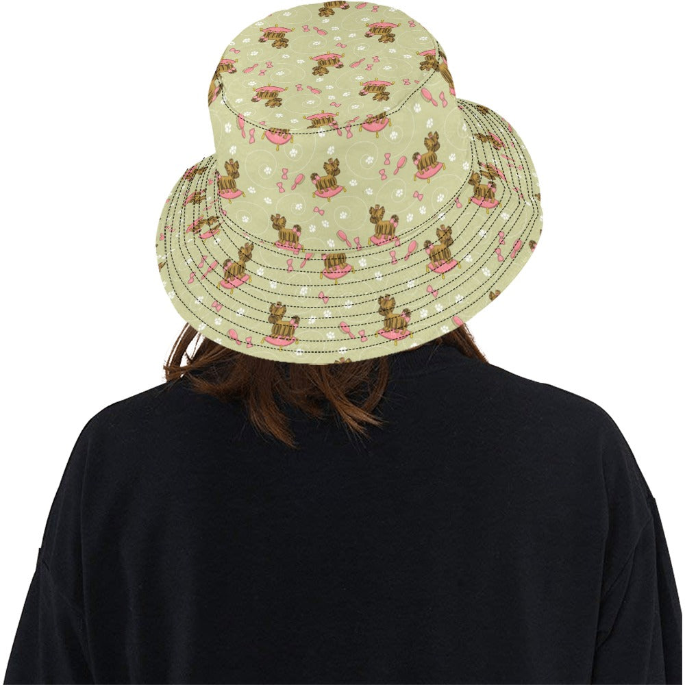 Yorkshire Cute Terriers Print Design LKS301 Unisex Bucket Hat