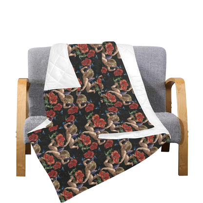 Cupid Pattern Print Design 05 Premium Quilt