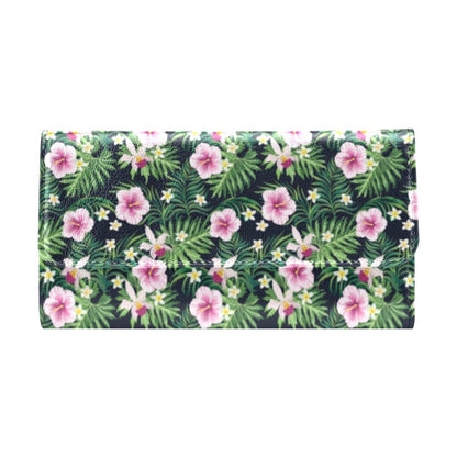 Hibiscus Tropical Print Design LKS309 Women's Trifold Wallet