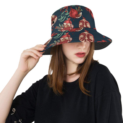 Pomegranate Pattern Print Design PG04 Unisex Bucket Hat