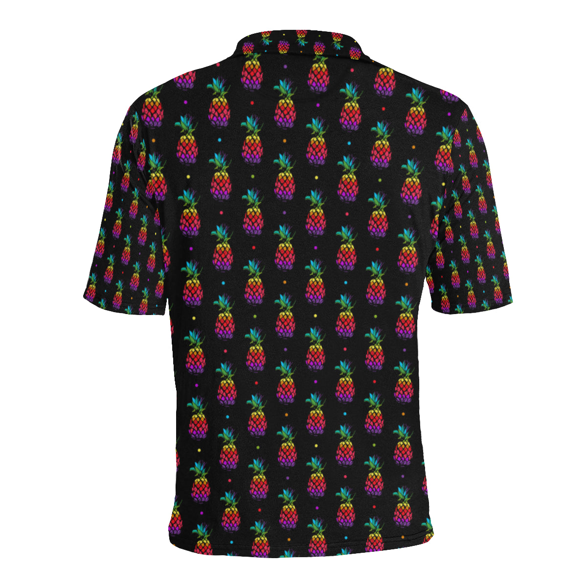 Pineapple Rainbow Dot Print Men Polo Shirt