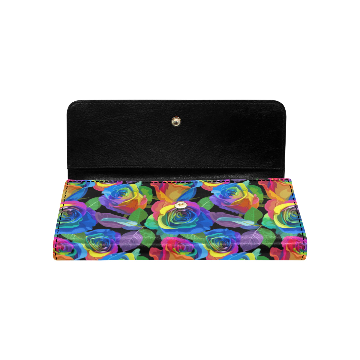 Rose Pattern Print Design RO02 Women's Trifold Wallet