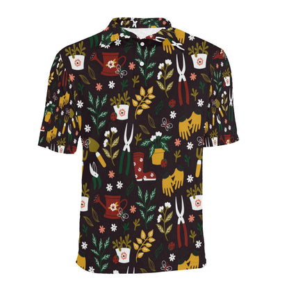 Gardening Pattern Print Design G05 Men Polo Shirt