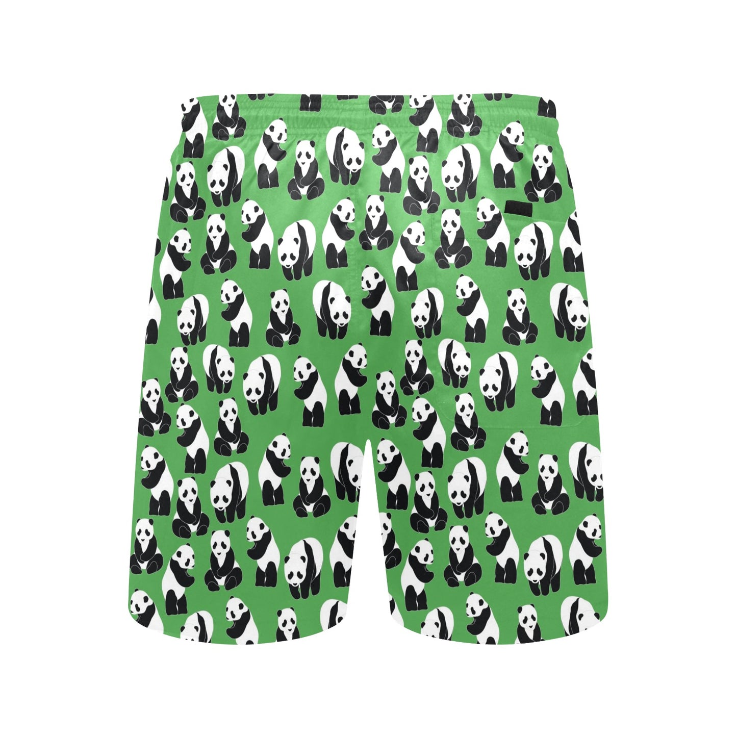 Panda Bear Pattern Themed Print Men's Swim Trunks Beach Shorts