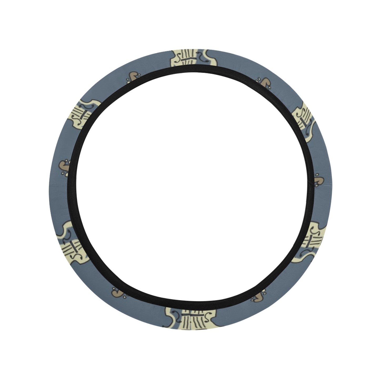 Violin Print Design LKS403 Steering Wheel Cover with Elastic Edge