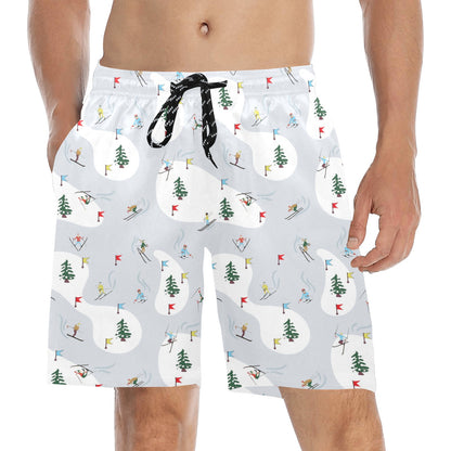 Ski Print Design LKS305 Men's Swim Trunks Beach Shorts