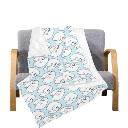 Polar Bear Pattern Print Design PB08 Premium Quilt