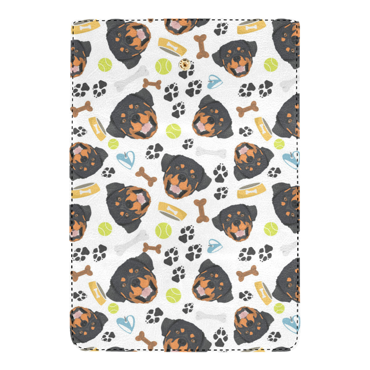 Rottweiler Pattern Print Design A04 Women's Trifold Wallet