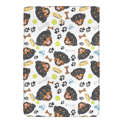 Rottweiler Pattern Print Design A04 Women's Trifold Wallet