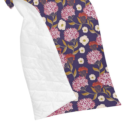 Hydrangea Pattern Print Design HD010 Premium Quilt