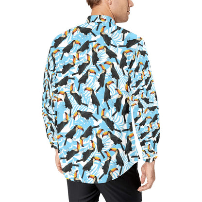 Toucan Print Design LKS303 Men's Long Sleeve Dress Shirt