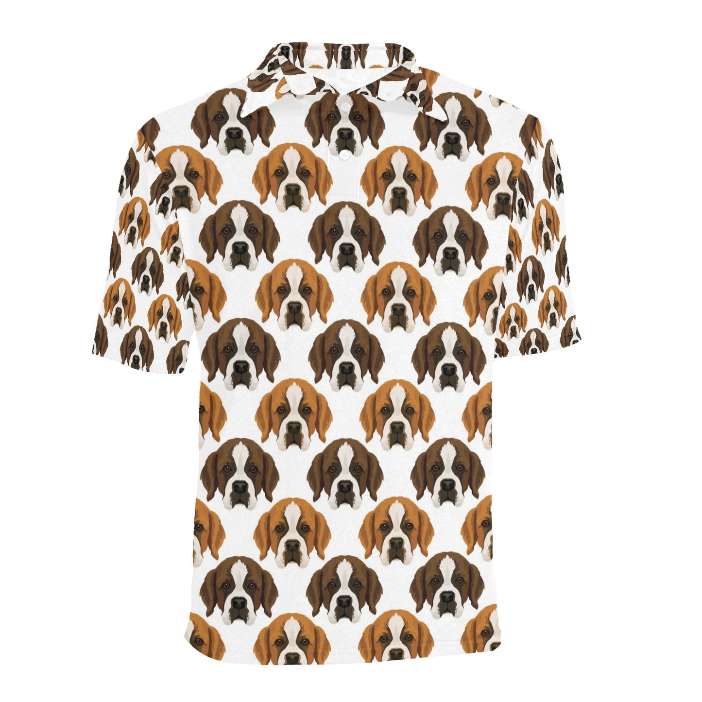 St Bernards Print Design LKS301 Men Polo Shirt