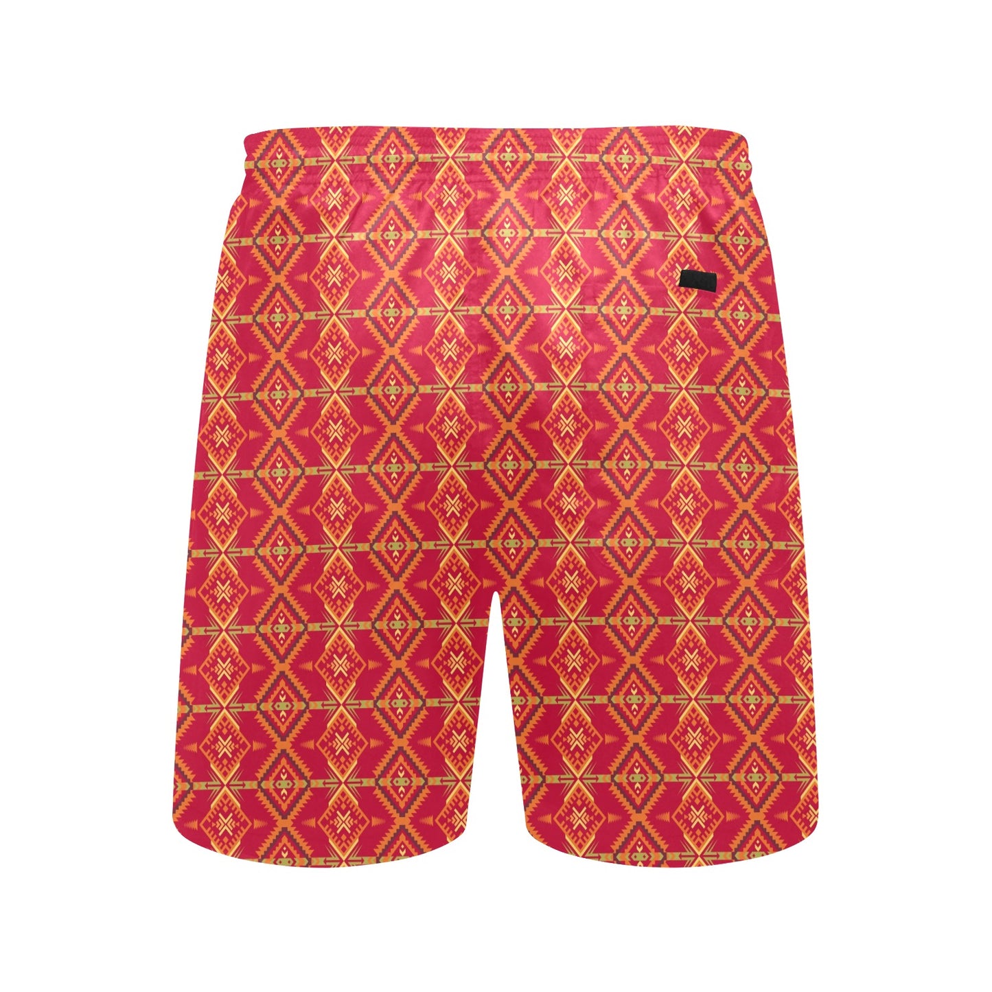 Southwest Aztec Design Themed Print Men's Swim Trunks Beach Shorts