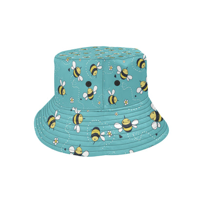 Bee Pattern Print Design BEE02 Unisex Bucket Hat