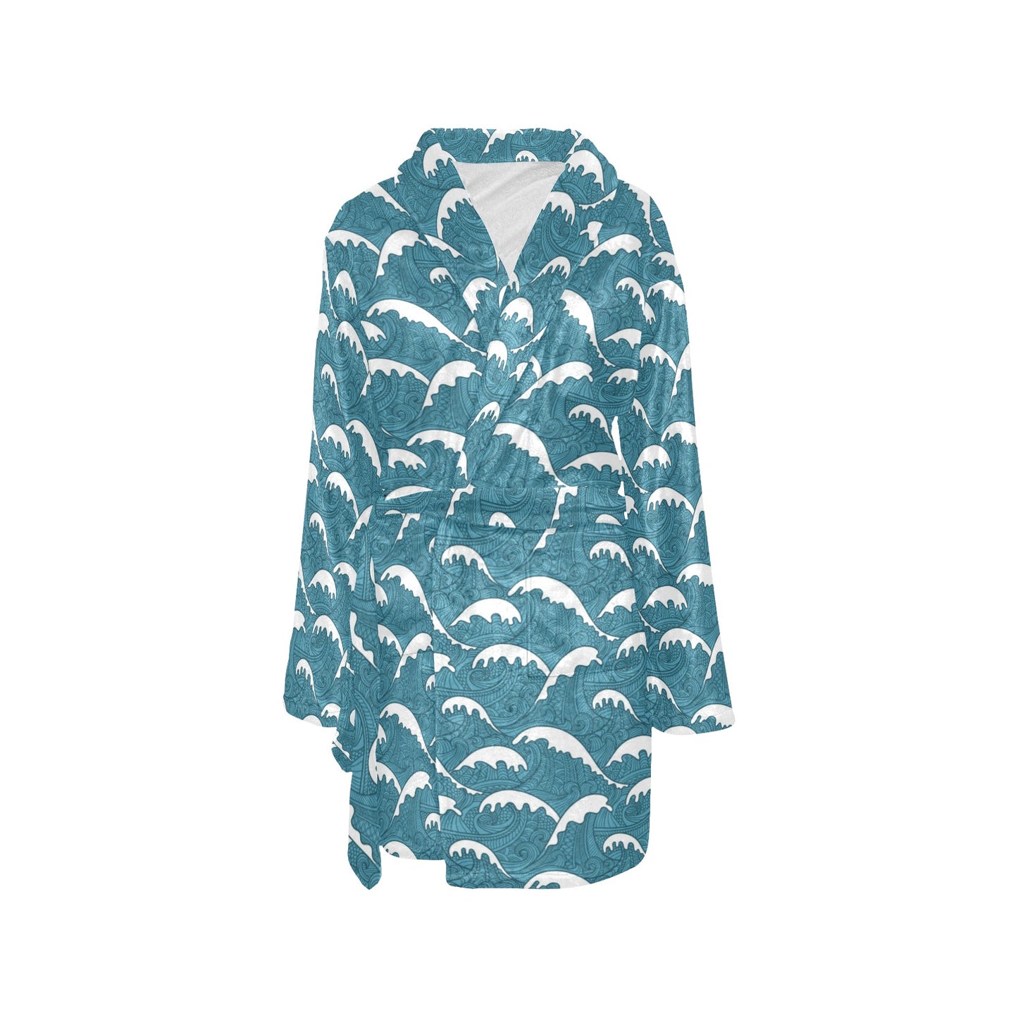Surf Wave Tribal Design Women's Fleece Robe