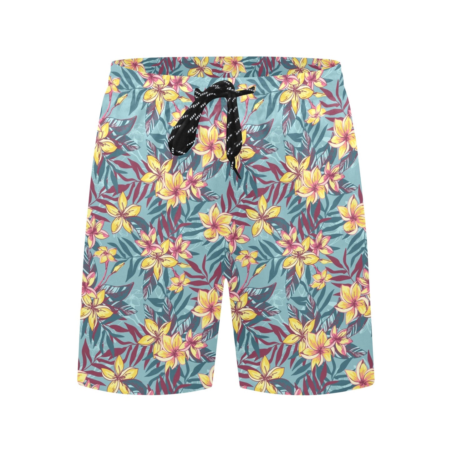 Summer Floral Print Design LKS304 Men's Swim Trunks Beach Shorts