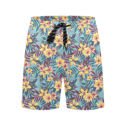 Summer Floral Print Design LKS304 Men's Swim Trunks Beach Shorts