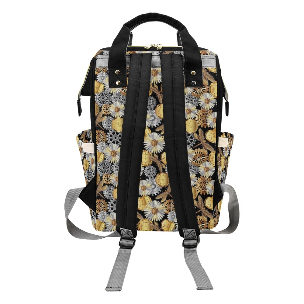 Steampunk Dragonfly Print Design LKS302 Diaper Bag Backpack