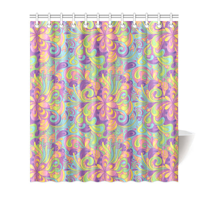 Psychedelic Mushroom Pattern Print Design A05 Shower Curtain