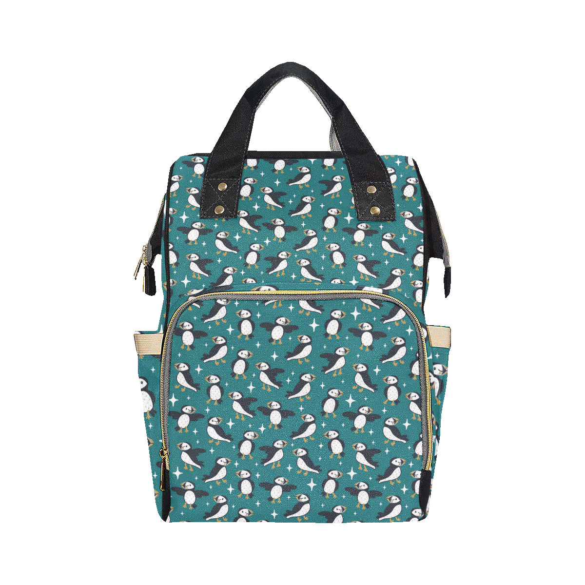 Puffin Pattern Print Design A05 Diaper Bag Backpack
