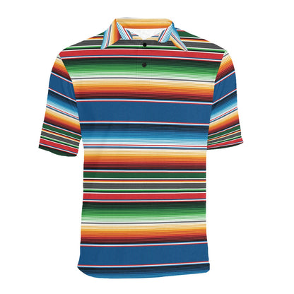 Serape Print Design LKS303 Men Polo Shirt