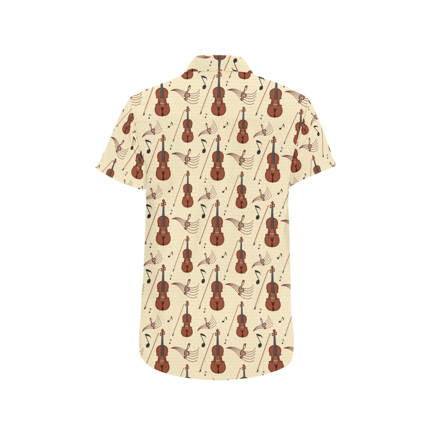 Cello Print Design LKS402 Men Short Sleeve Button Up Shirt
