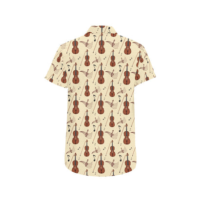 Cello Print Design LKS402 Men Short Sleeve Button Up Shirt