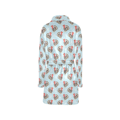 Turkey Print Design LKS403 Women's Fleece Robe