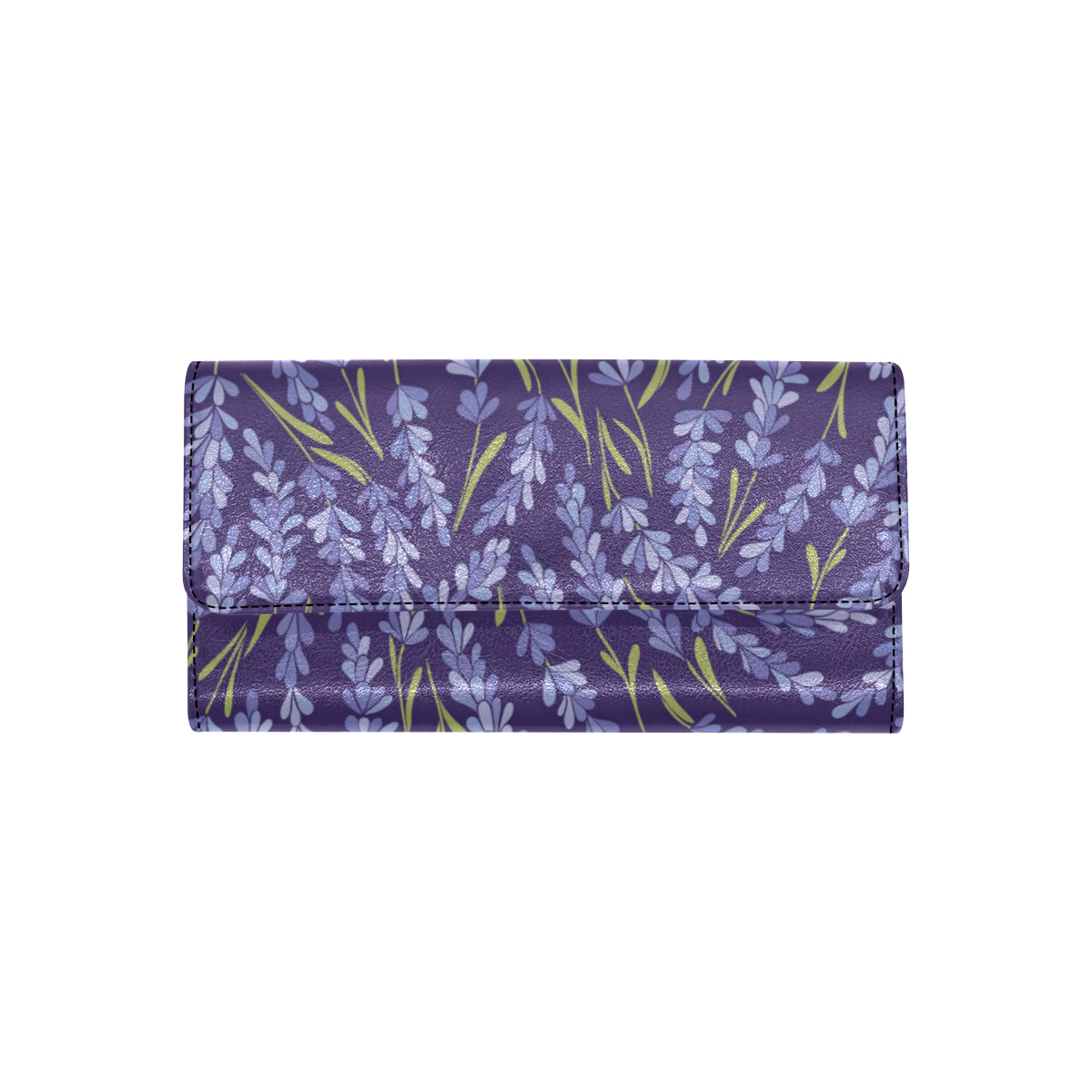 Lavender Pattern Print Design 03 Women's Trifold Wallet
