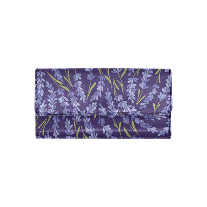 Lavender Pattern Print Design 03 Women's Trifold Wallet