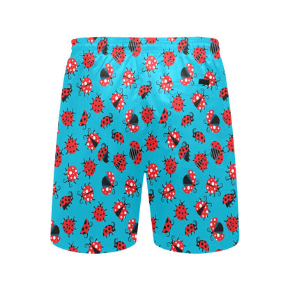 Ladybug Action Print Pattern Men's Swim Trunks Beach Shorts