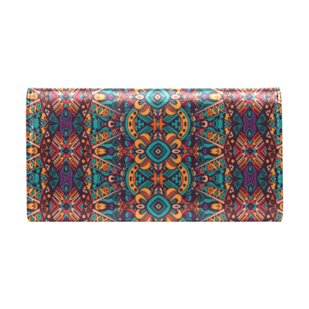 Ethnic Style Print Pattern Women's Trifold Wallet