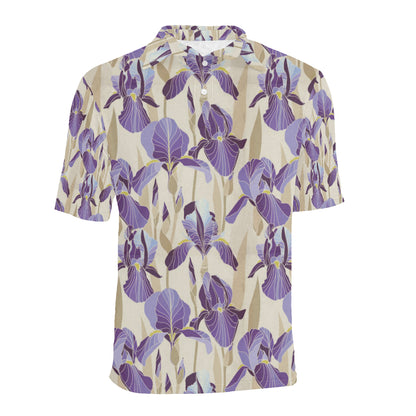 Iris Pattern Print Design IR02 Men Polo Shirt