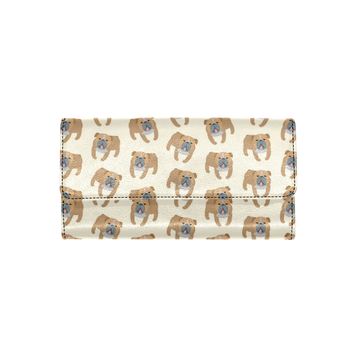 Bulldogs Pattern Print Design 01 Women's Trifold Wallet