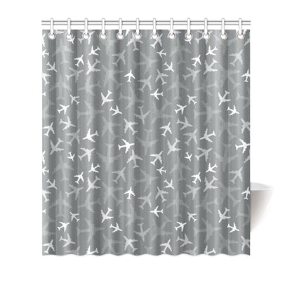 Airplane Pattern Print Design 02 Shower Curtain