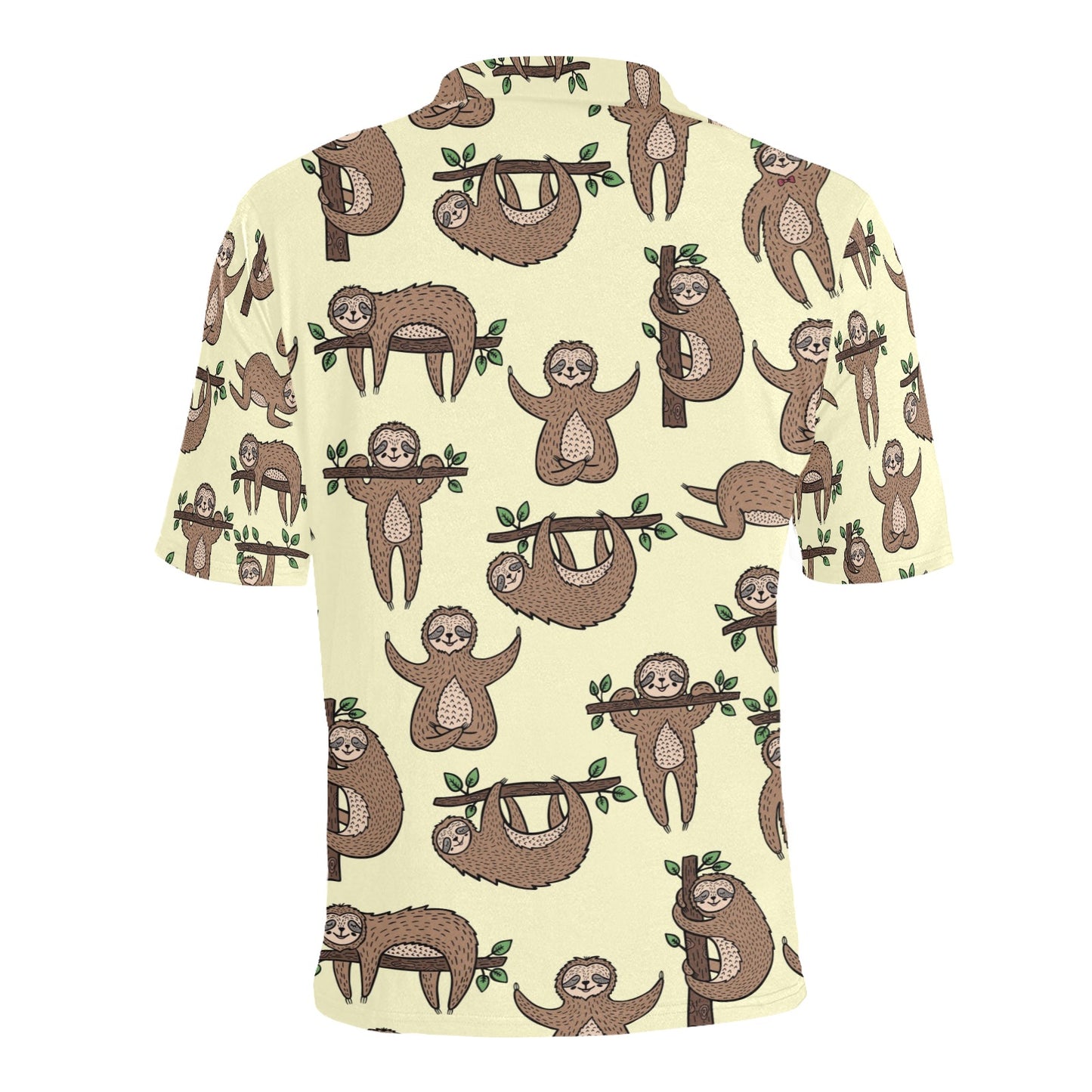 Sloth Print Design LKS3010 Men Polo Shirt