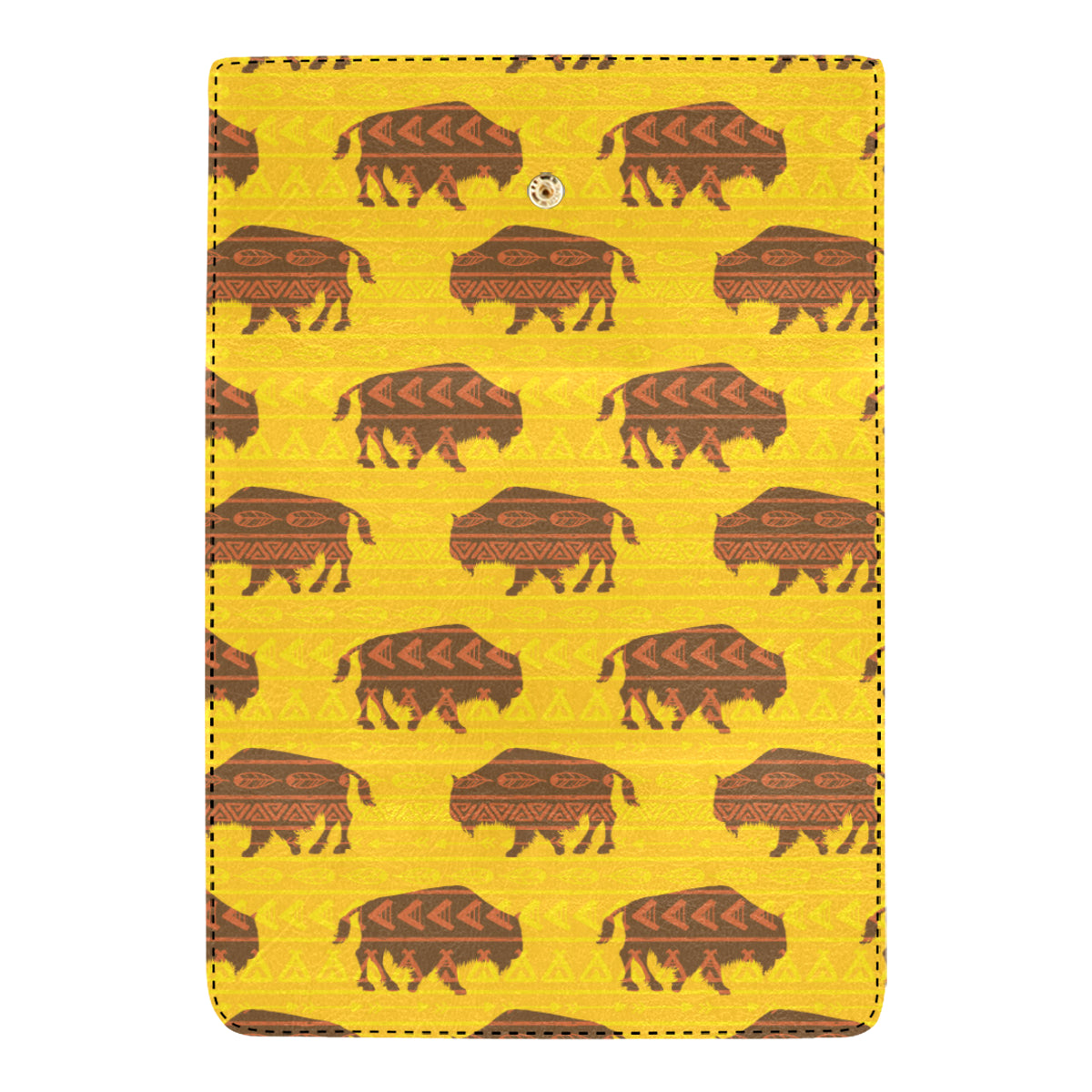 Bison Native Pattern Print Design 01 Women's Trifold Wallet