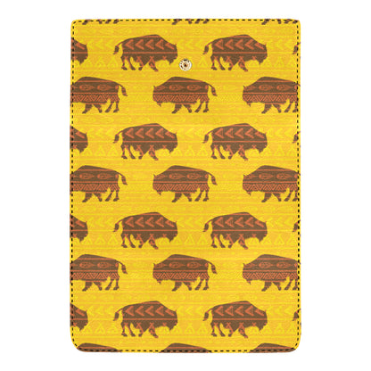 Bison Native Pattern Print Design 01 Women's Trifold Wallet