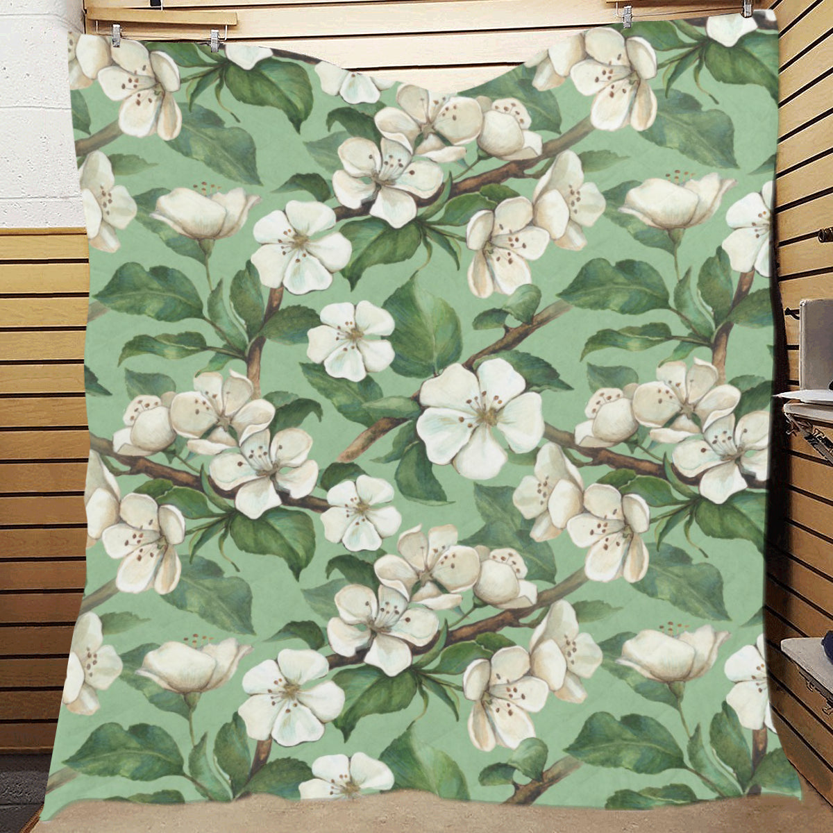 Apple blossom Pattern Print Design AB02 Premium Quilt