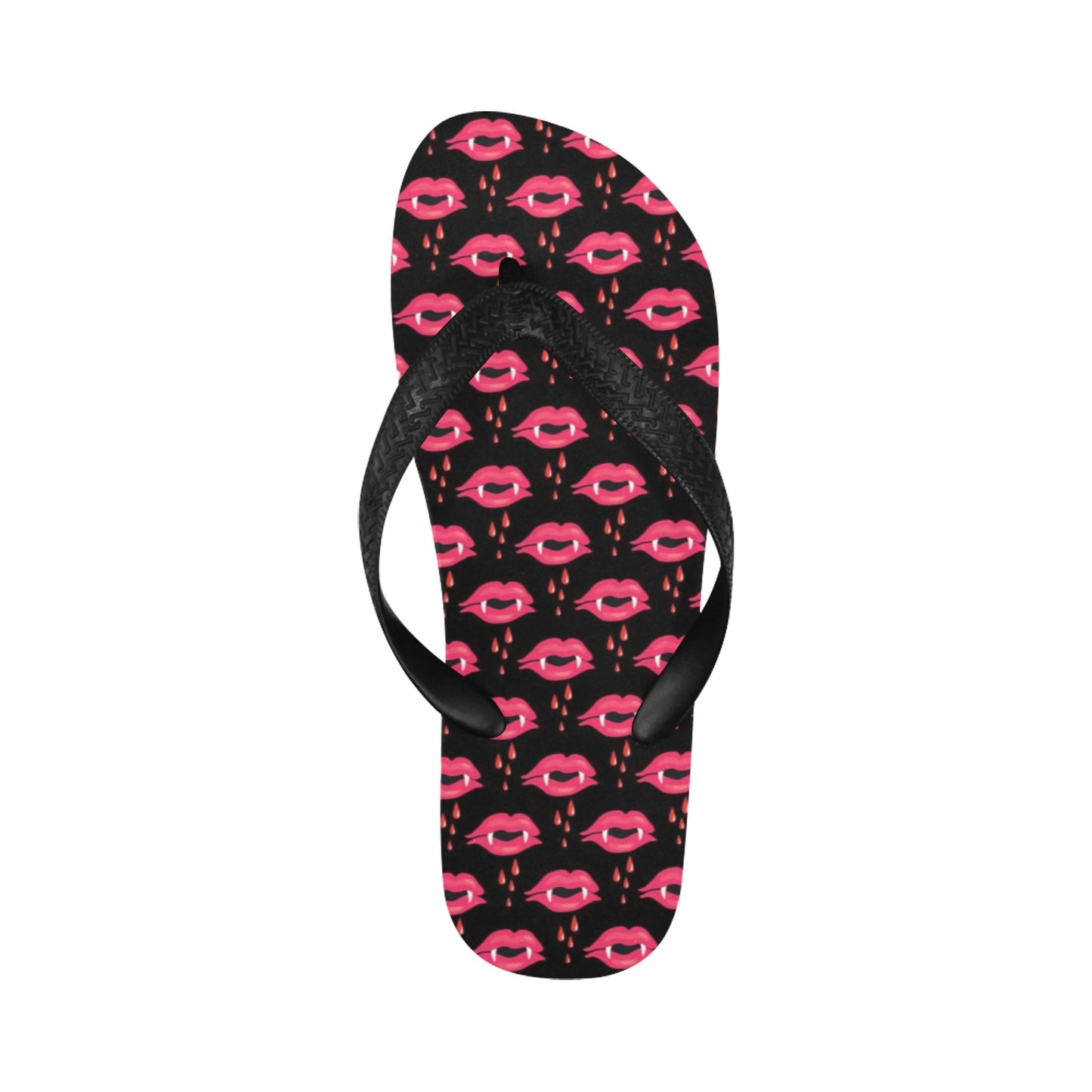 Vampire Lips Print Design LKS303 Flip Flops