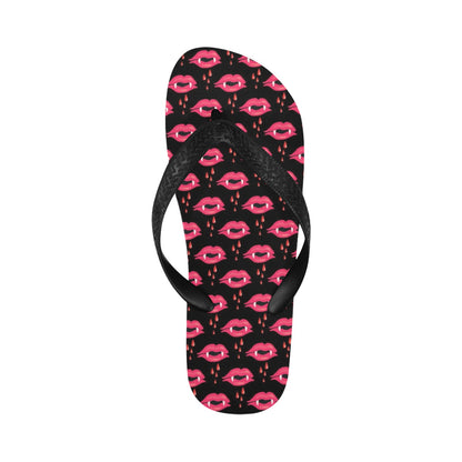 Vampire Lips Print Design LKS303 Flip Flops