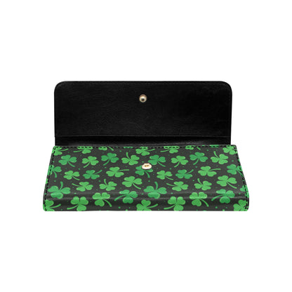 Clover  Pattern Print Design 04 Women's Trifold Wallet