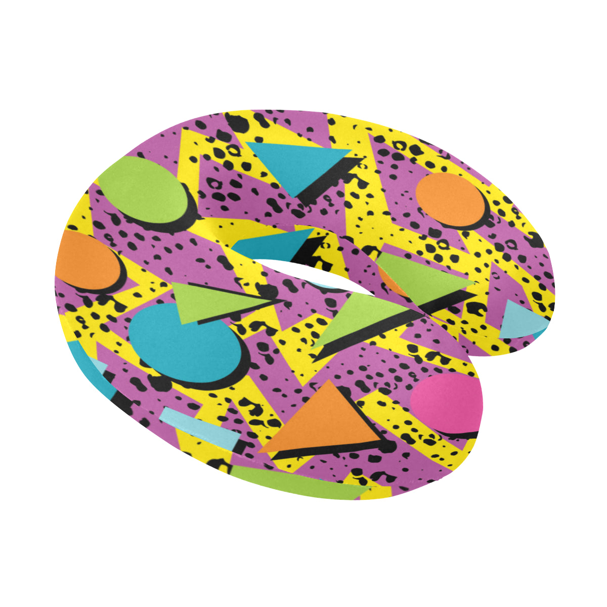 80s Pattern Print Design 1 U-Shaped Travel Neck Pillow
