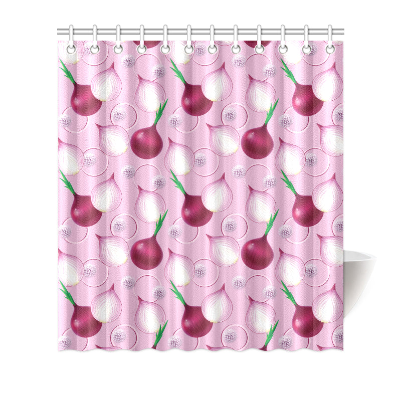 Onion Pattern Print Design A01 Shower Curtain