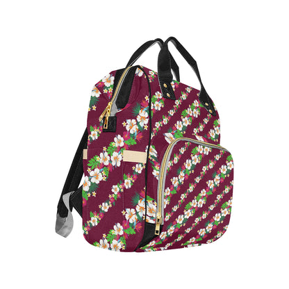 Hawaiian Themed Pattern Print Design H06 Diaper Bag Backpack