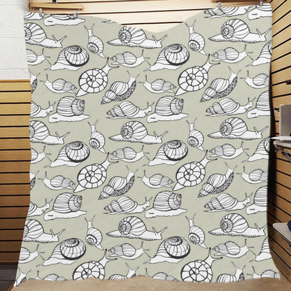 Snail Pattern Print Design 03 Premium Quilt