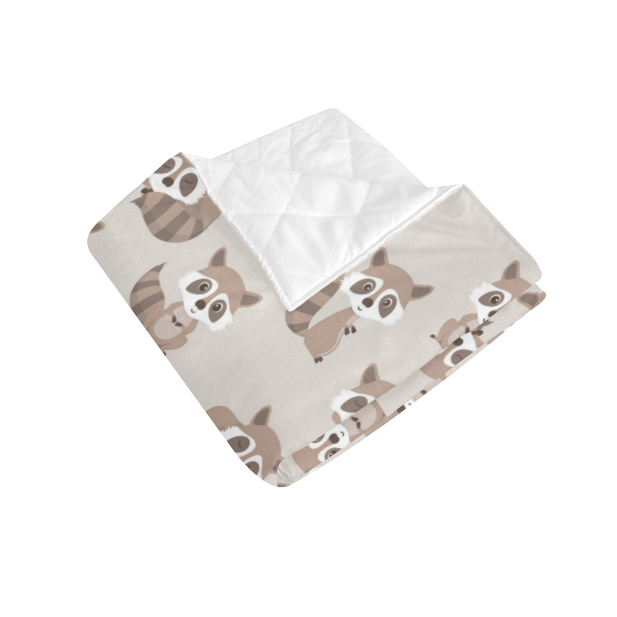 Raccoon Pattern Print Design A05 Premium Quilt