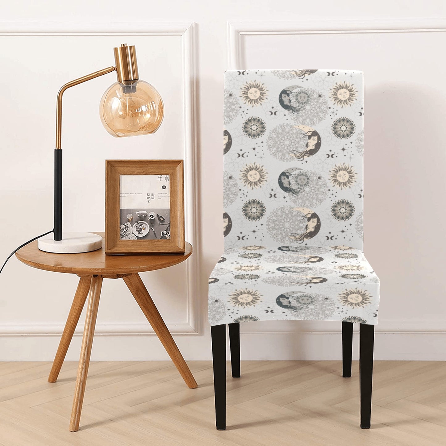 Sun Moon Print Design LKS302 Dining Chair Slipcover